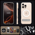 ACS08142 - iPhone 16 Pro Case Ultra Hybrid S (MagFit) in Crystal Clear showing front, side and back. 