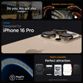 ACS09116 - iPhone 16 Pro Case Liquid Air T (MagFit + Camera Control) in Matte Black showing the seamless camera control and magfit compatible