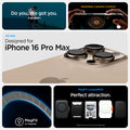 ACS08506 - iPhone 16 Pro Max Case Ultra Hybrid T (MagFit + Camera Control) in Graphite showing the air cushion technology, designed for iPhone 16 Pro, and MagFit compatible