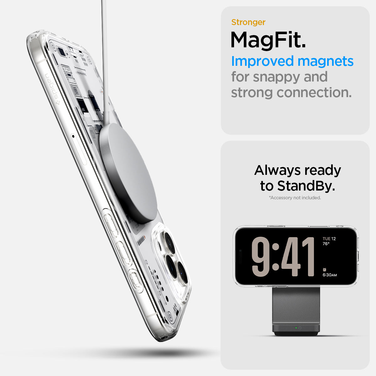 ACS08791 - iPhone 16 Pro Max Case Ultra Hybrid Neo One (MagFit) stronger magfit. improved magnets for snappy and strong connection. Always ready to standby. accessory not included.