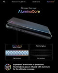 AGL07928 - iPhone 16 Pro GLAS.tR EZ Fit Sensor Protected showing AluminaCore reinforced glass structure for enhanced durability