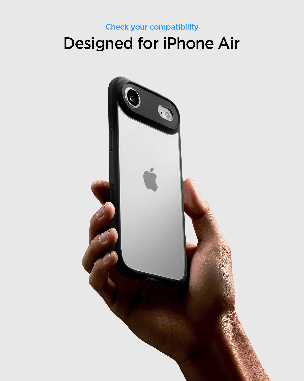 ACS10050 - iPhone 17 Air Ultra Hybrid in Matte Black showing check your compatibility.