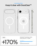 ACS10051 - iPhone 17 Air Ultra Hybrid (MagFit) in Clear White showing long lasting clarity. keep it clear with duraclear.