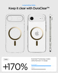 ACS10053 - iPhone 17 Air Ultra Hybrid (MagFit) in Clear Gold showing long lasting clarity. keep it clear with duraclear.