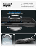 ACS09987 - iPhone 17 Series Case Optik Armor (MagFit) in black showing the enhanced magnets Stronger magnets for easier, more secure and snappy connection