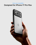 ACS10034 - iPhone 17 Pro Max Ultra Hybrid in Matte Black showing check your compatibility.