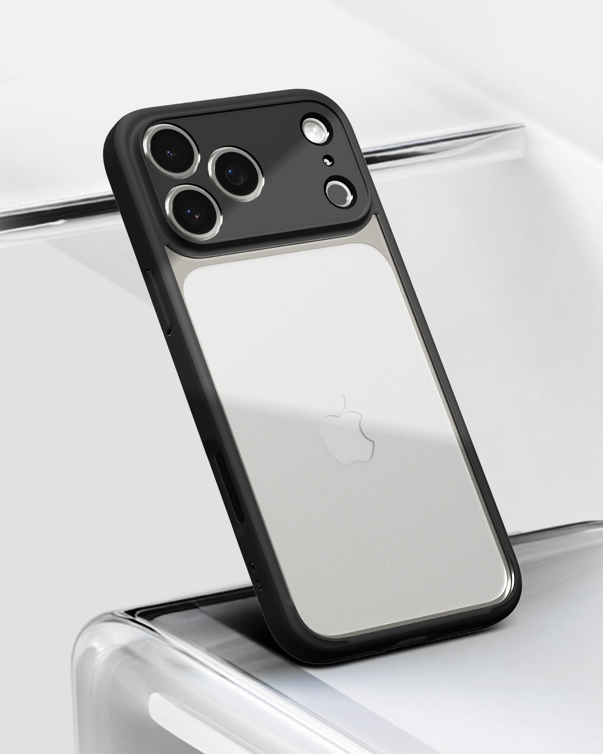 ACS10065 - iPhone 17 Pro Ultra Hybrid in Matte Black showing back of the case