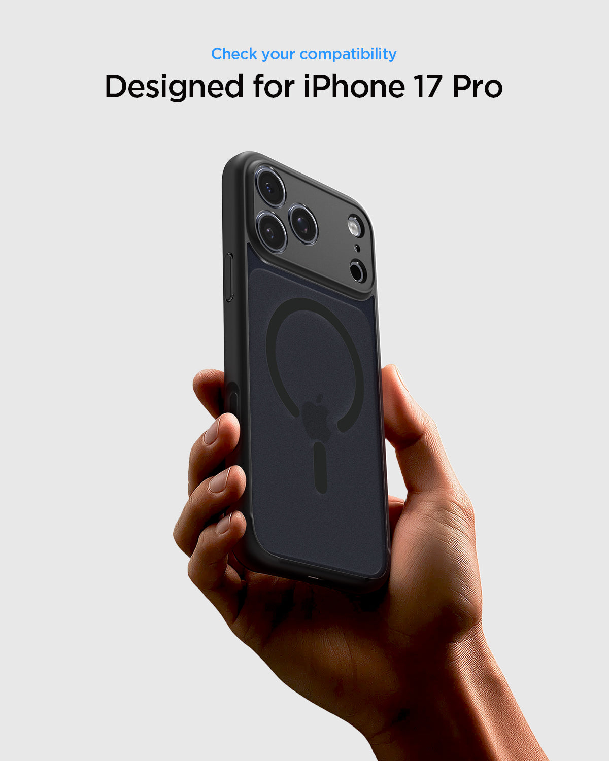 ACS10069 - iPhone 17 Pro Ultra Hybrid (MagFit) in Frost Black showing check your compatibility