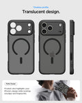 ACS10069 - iPhone 17 Pro Ultra Hybrid (MagFit) in Frost Black showing long lasting clarity. keep it clear with duraclear.