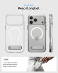 ACS12005 - iPhone 18 Pro / iPhone 17 Pro Slim Armor Essential S (Mag Fit) showing the transparent design, magnetic ring, kickstand, and slim side profile.