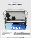 ACS09893 - iPhone 17 Pro Max Case Ultra Hybrid S (MagFit) showing the total coverage and all day protection. Raised edges to guard your camera and screen from daily drops with total coverage