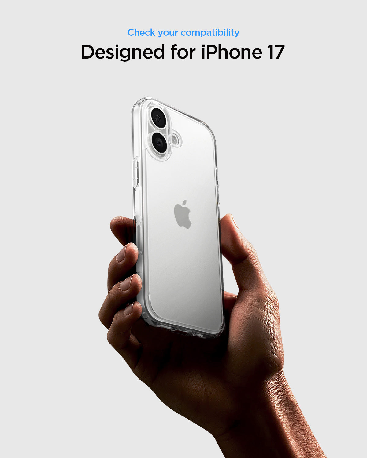 ACS10080 - iPhone 17 Ultra Hybrid in Crystal Clear showing check your compatibility.