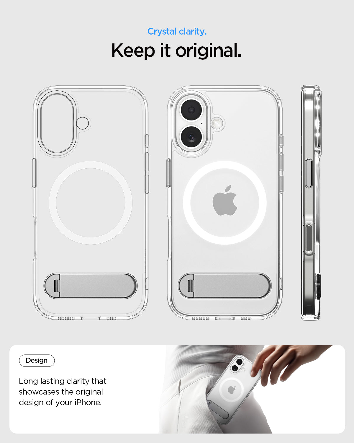 ACS09981 - iPhone 17 Case Ultra Hybrid S (MagFit) showing the crystal clarity. Keep it original