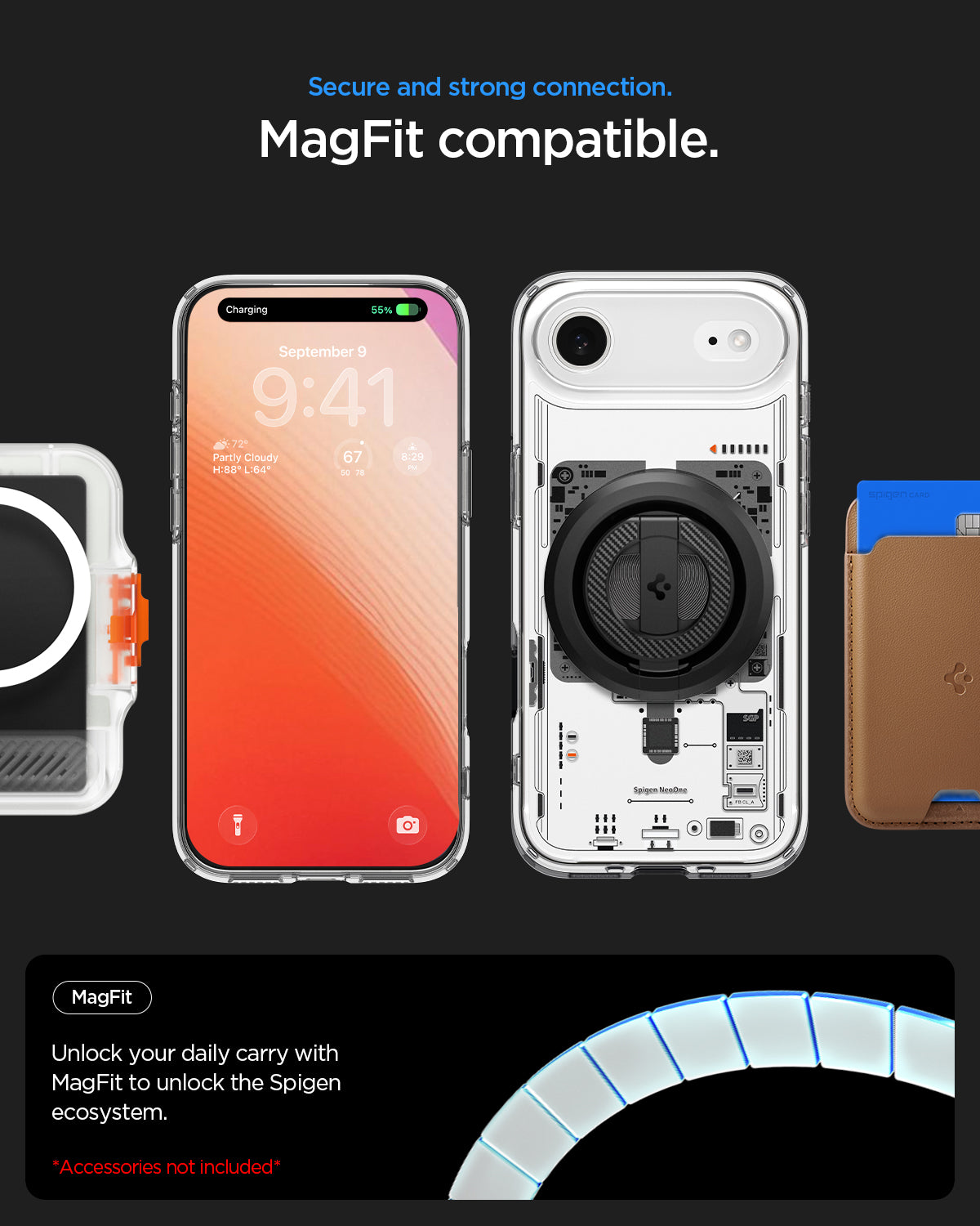 ACS10059 - iPhone 17 Air Ultra Hybrid Neo One (MagFit) showing secure and strong connection. Mag fit compatible