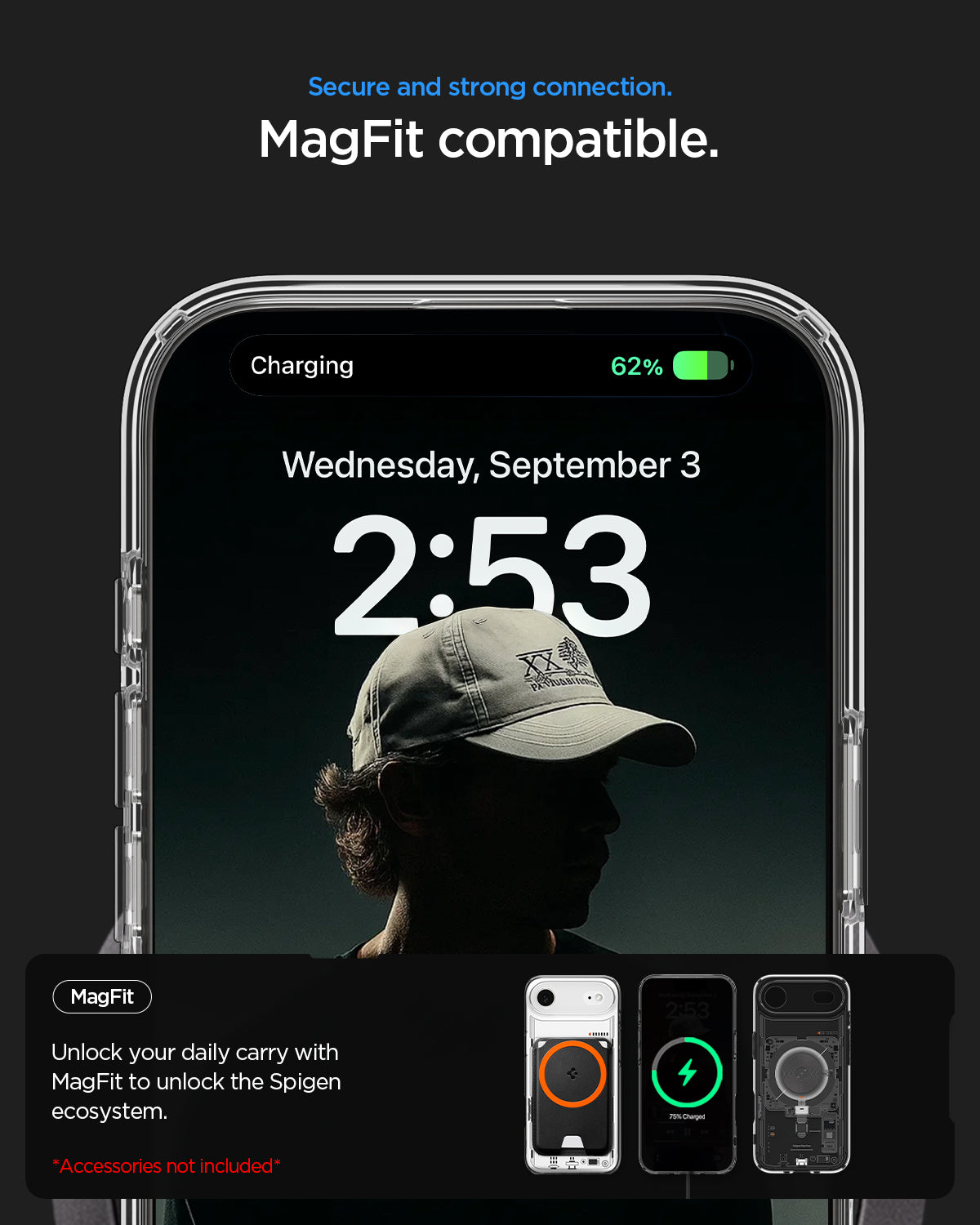 ACS10059 - iPhone 17 Air Ultra Hybrid Neo One (MagFit) showing secure and strong connection. Mag fit compatible