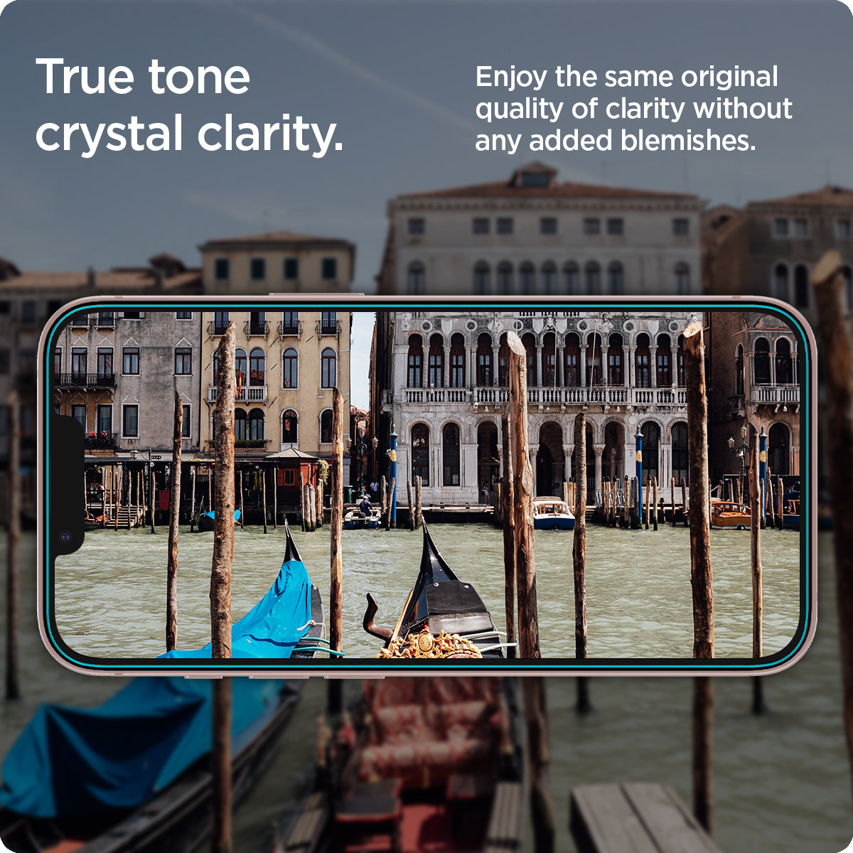 AGL03386 - iPhone 17e Series - EZ Fit GLAS.tR | Sensor Protected shows the true tone crystal clarity. Enjoy the same original quality of clarity without any added blemishes. 