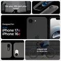 ACS09532 - iPhone 17e Case Liquid Air in Marble Gray showing iPhone 17e and iPhone 16e compatibility and compatibility with design.