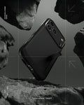 ACS09950 - iPhone 17 Pro Case Tough Armor T AI (MagFit) in black showing the back with kick stand