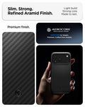 ACS09906 - iPhone 17 Pro Max Case Enzo Aramid T in black showing the slim, strong and refined aramid finish. Light build, strong core and made to last.