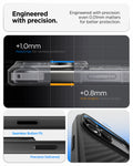 ACS09906 - iPhone 17 Pro Max Case Enzo Aramid T in black showing the engineered with precision. Engineered with precision even 0.01mm matters for better protection