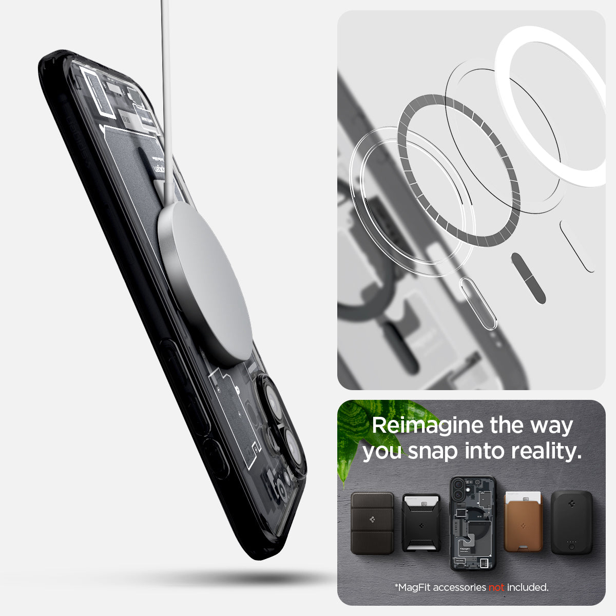 ACS08208 - iPhone 16 Case Ultra Hybrid Zero One (MagFit) in Zero One magfit. reimagine the way you snap into reality. Magfit accessories not included. 