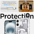 ACS08209 - iPhone 16 Case Ultra Hybrid Zero One (MagFit) in Zero One White raised edges prevent surface scratches on the camera and screen. Oh snap. Protection.
