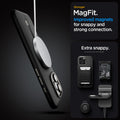 ACS08508 - iPhone 16 Pro Case Enzo Aramid in Black Natural  stronger magfit improved magnets for snappy and strong connection. Extra snappy.