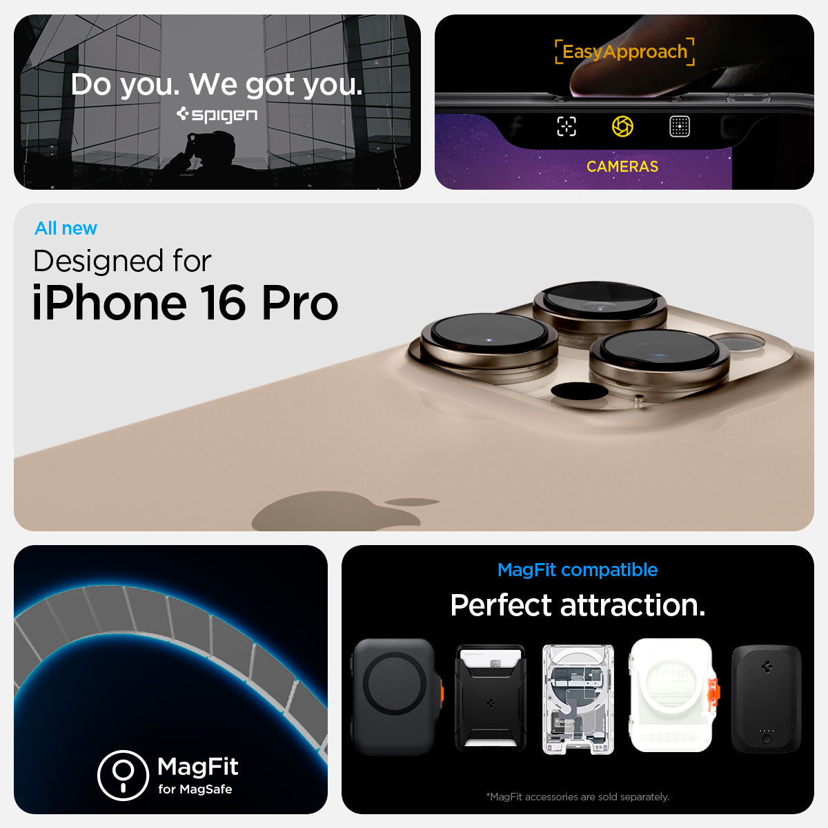 ACS08137 - iPhone 16 Pro Case Ultra Hybrid Zero One (MagFit) in Zero One Natural Titanium 