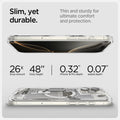 ACS08137 - iPhone 16 Pro Case Ultra Hybrid Zero One (MagFit) in Zero One Natural Titanium slim yet durable. thin and sturdy for ultimate comfort and protection. drop amount, drop height, iPhone pro max depth. added depth.