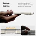 ACS08137 - iPhone 16 Pro Case Ultra Hybrid Zero One (MagFit) in Zero One Natural Titanium perfect profile. slim silhouette with precise cutouts for easy access for all buttons. easy approach