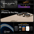 ACS08501 - iPhone 16 Pro Max Case Enzo Aramid in Black Natural designed for iPhone 16 pro max. magfit compatible perfect attraction.