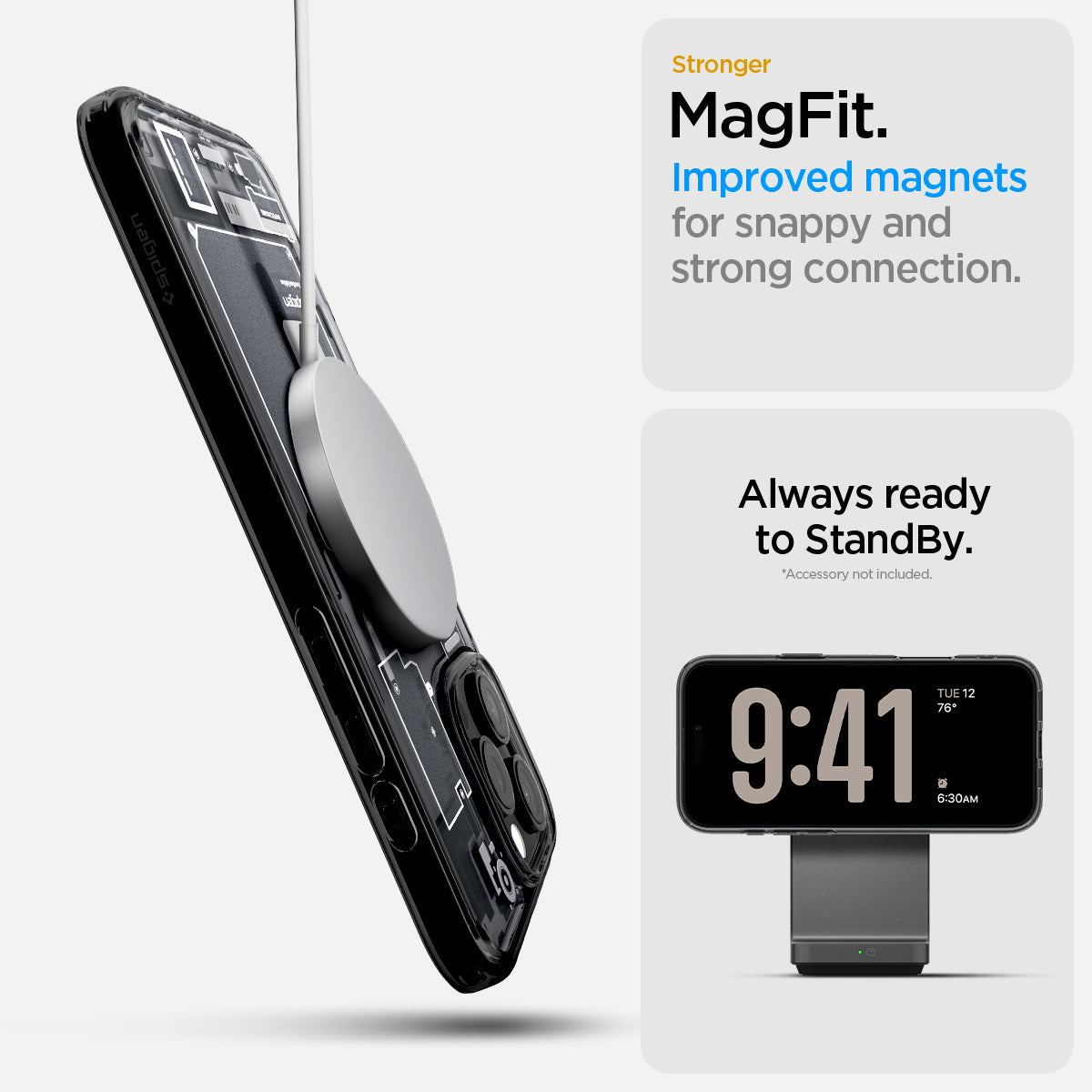 ACS08004 - iPhone 16 Pro Max Case Ultra Hybrid Zero One (MagFit) in Zero One stronger magfit. Improved magnets for snappy and strong connection. Always ready to standby.