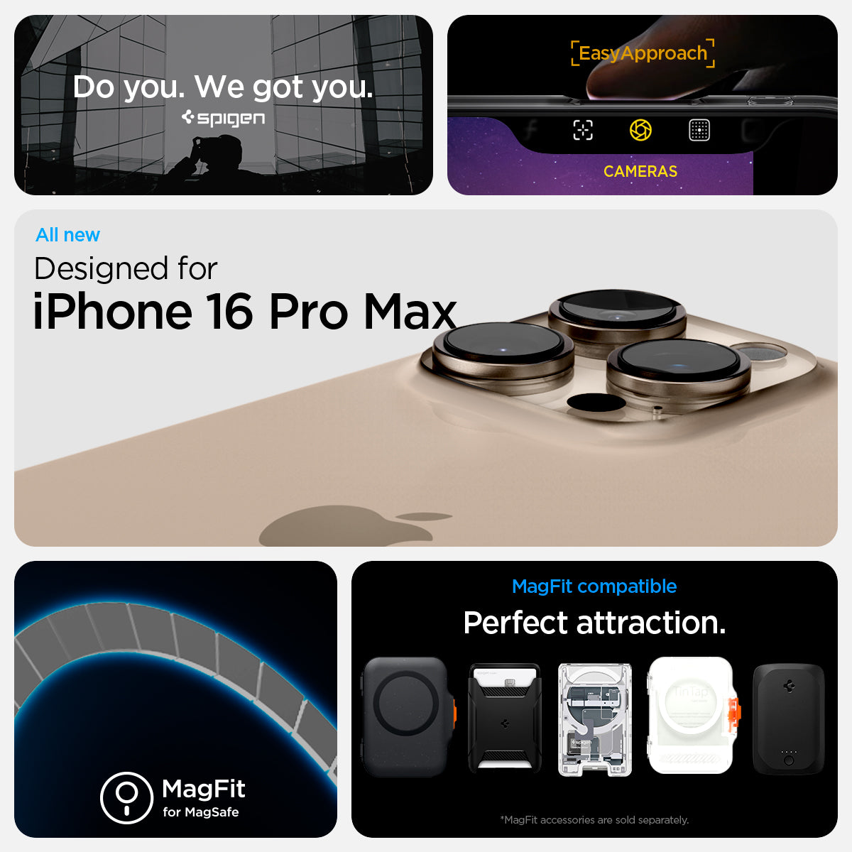 ACS08381 - iPhone 16 Pro Max Case Ultra Hybrid Zero One (MagFit) in Zero One Natural Titanium do you. we got you. easy approach. all new designed for iPhone 16 pro max. Magfit for magsafe. Magfit compatible. perfect attraction.