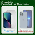 AGL04420 - iPhone 13 Mini EZ Fit GLAS.tR Refill in Clear showing the compatibility only with iPhone 13 mini. Not compatible with iPhone 13 | 13 Pro | 13 Pro Max