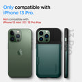 ACS04561 - iPhone 13 Pro Case Slim Armor CS in midnight green showing only compatible with iPhone 13 pro. not compatible with iPhone 13 mini, 13, 13 pro max