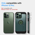 ACS04565 - iPhone 13 Pro Case Tough Armor in midnight green showing the compatibility only with iPhone 13 Pro. Not compatible with iPhone 13 mini | 13 | 13 Pro Max