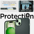 ACS06792 - iPhone 15 Case Liquid Air in abyss green raised edges prevent surface scratches on the camera and screen