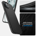 ACS06790 - iPhone 15 Case Liquid Air in black matte finished TPU material for a satisfying grip