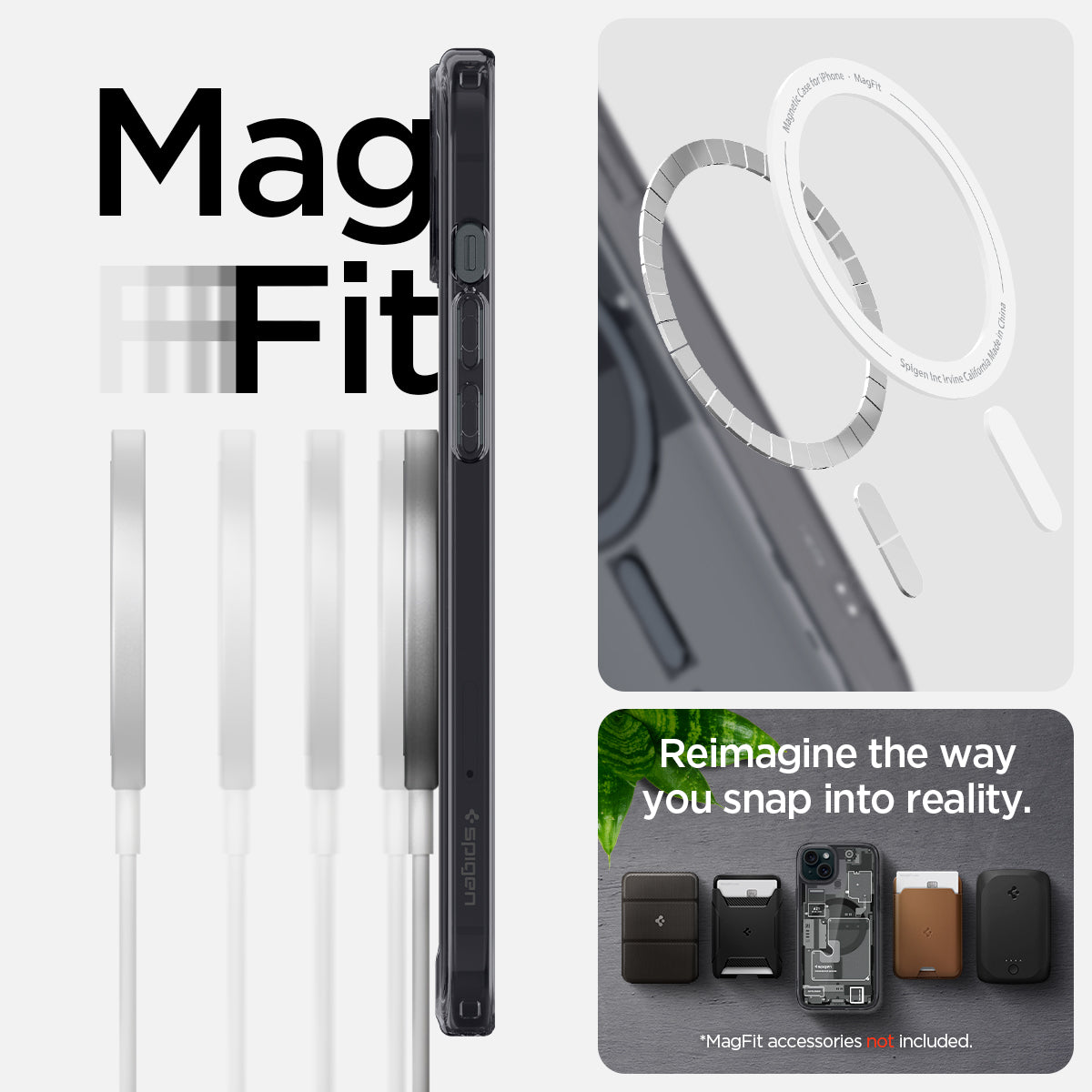 ACS06664 - iPhone 15 Plus Case Ultra Hybrid Zero One magfit. reimagine the way you snap into reality.