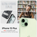ACS06666 - iPhone 15 Plus Case Ultra Hybrid S (MagFit) in black showing the compatibility only with iPhone 15 Plus. Not compatible with iPhone 15 | 15 Pro | 15 Pro Max