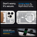 ACS07034 - iPhone 15 Pro Max Case Ultra Hybrid Zero One in white don't worry. It's secure. stronger magnet, so you can do more with magfit without worries. 