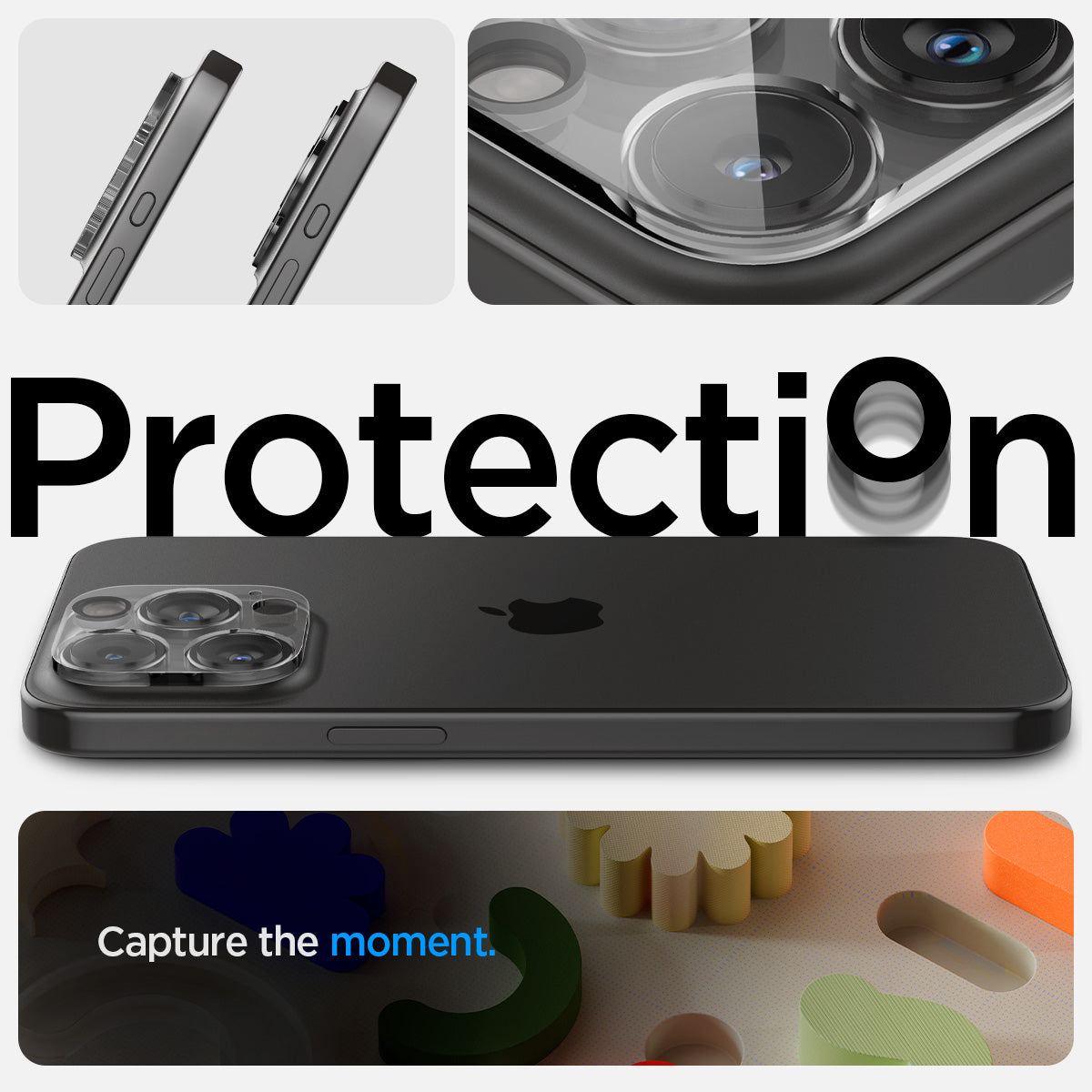 AGL06912 - iPhone 16 Pro / 16 Pro Max Optik Lens Protector in crystal clear protection. capture the moment.