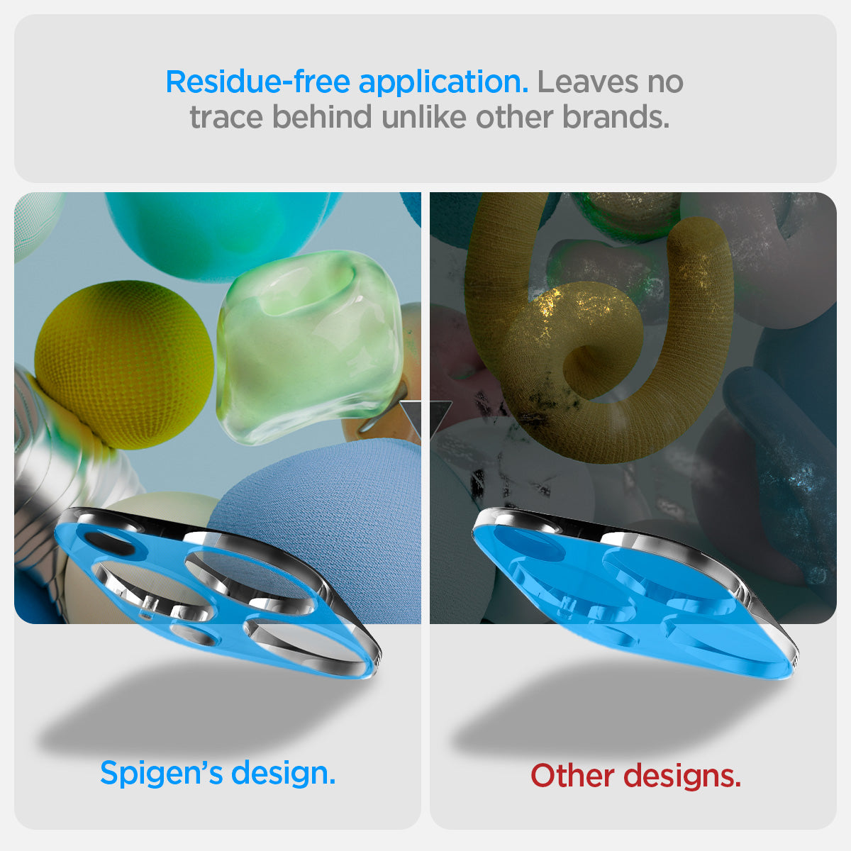 AGL06912 - iPhone 16 Pro / 16 Pro Max Optik Lens Protector in crystal clear residue free application. leaves no trace behind unlike other brands.