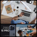 ACS07216 - iPhone 15 Pro Case Ultra Hybrid Zero One (MagFit) in Zero One Natural Titanium designed for iPhone 15 pro. ultra hybrid magfit. do you. we got you.