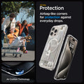 ACS07216 - iPhone 15 Pro Case Ultra Hybrid Zero One (MagFit) in Zero One Natural Titanium all day protection. Airbag like corners for protection against everyday drops.