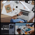 ACS07036 - iPhone 15 Pro Case Ultra Hybrid Zero One in white designed for iPhone 15 pro. ultra hybrid magfit. do you. we got you.