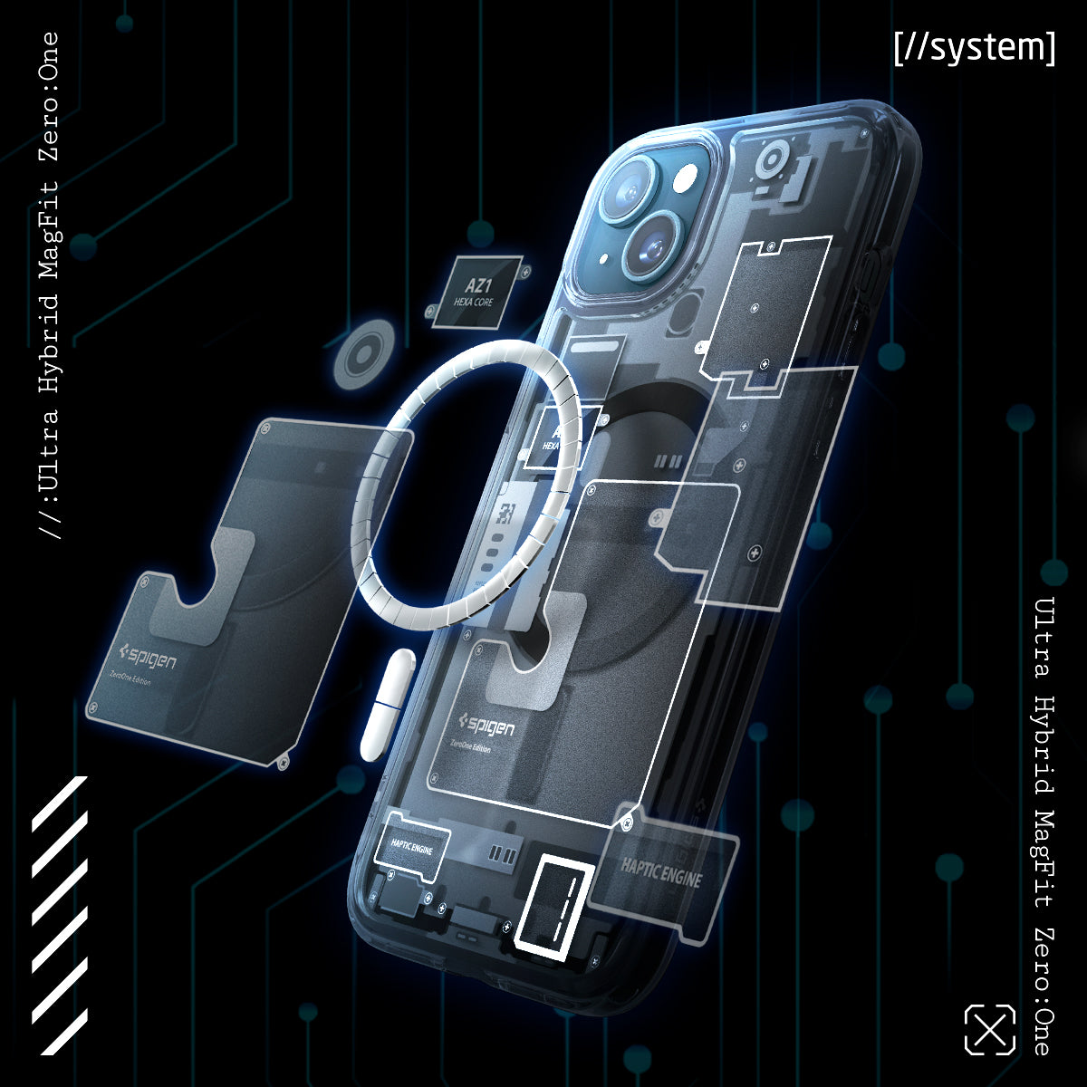 ACS06806 - iPhone 15 Case Ultra Hybrid Zero One ultra hybrid magfit zero one.