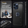 ACS06733 - iPhone 15 Pro Case Tough Armor (MagFit) in black tougher than tough. toughen up your Phone against impacts and drops.