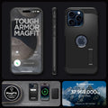ACS06733 - iPhone 15 Pro Case Tough Armor (MagFit) in black tough armor magfit. designed for magsafe. 37,969,000kg CO2 offset.