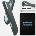 ACS08068 - iPhone 16 Plus Case Liquid Air in Abyss Green showing the matte finished TPU material for a satisfying grip
